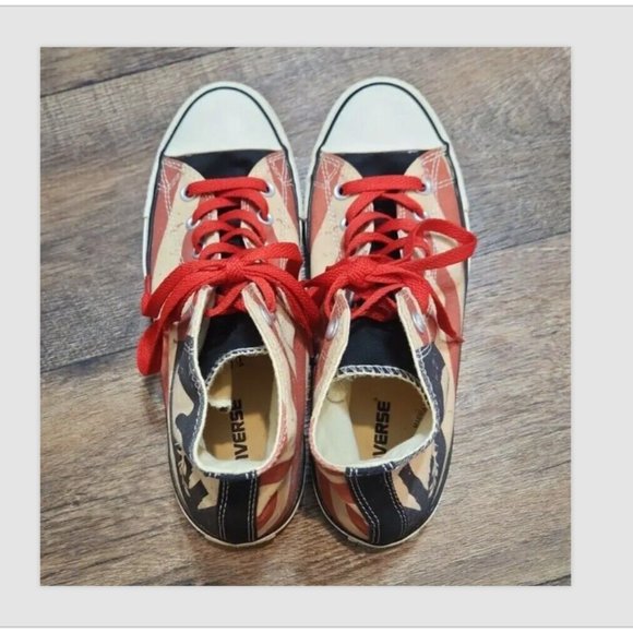 Converse CTAS Vtg American Flag and Eagle High Hi Top Shoes Sneakers main image 9